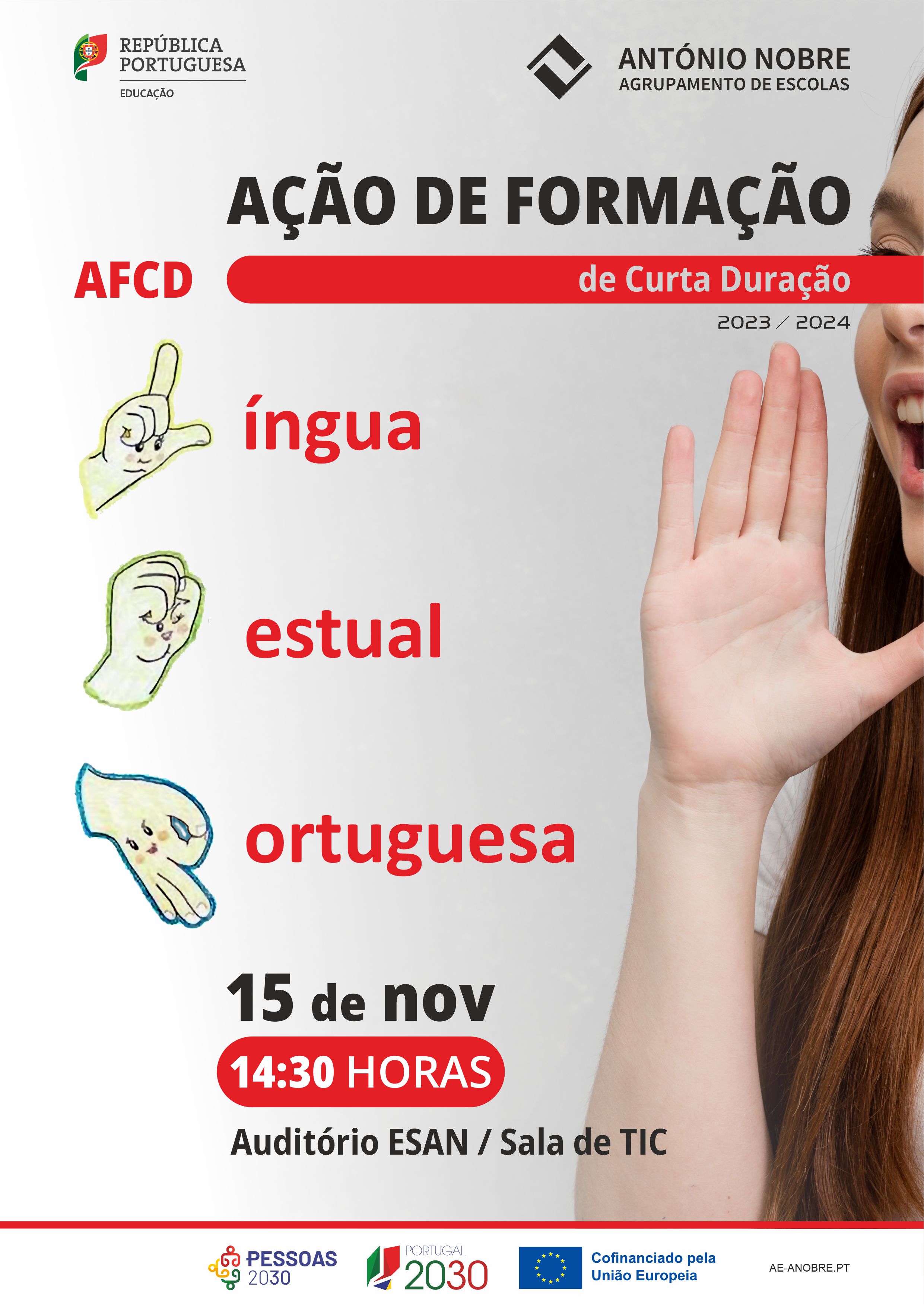Cartaz Língua Gestual Portuguesa